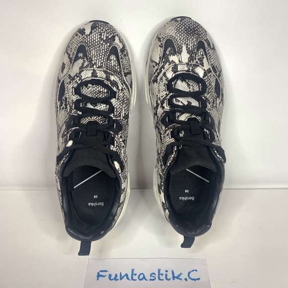❌SOLD❌ Bershka Snakeskin Print Platform Sneakers Shoes Womens Sz EU: 39, US: 8.5 - Picture 6 of 11